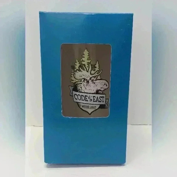Moosehead Light Beer Glass  Code of the East **New - Picture 1 of 9